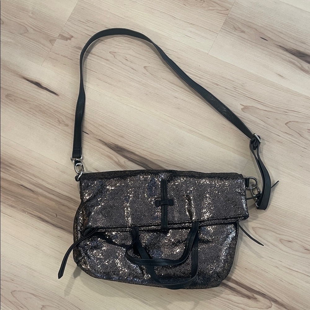 Sorial New York Elegant Black Sequin Shoulder Bag
